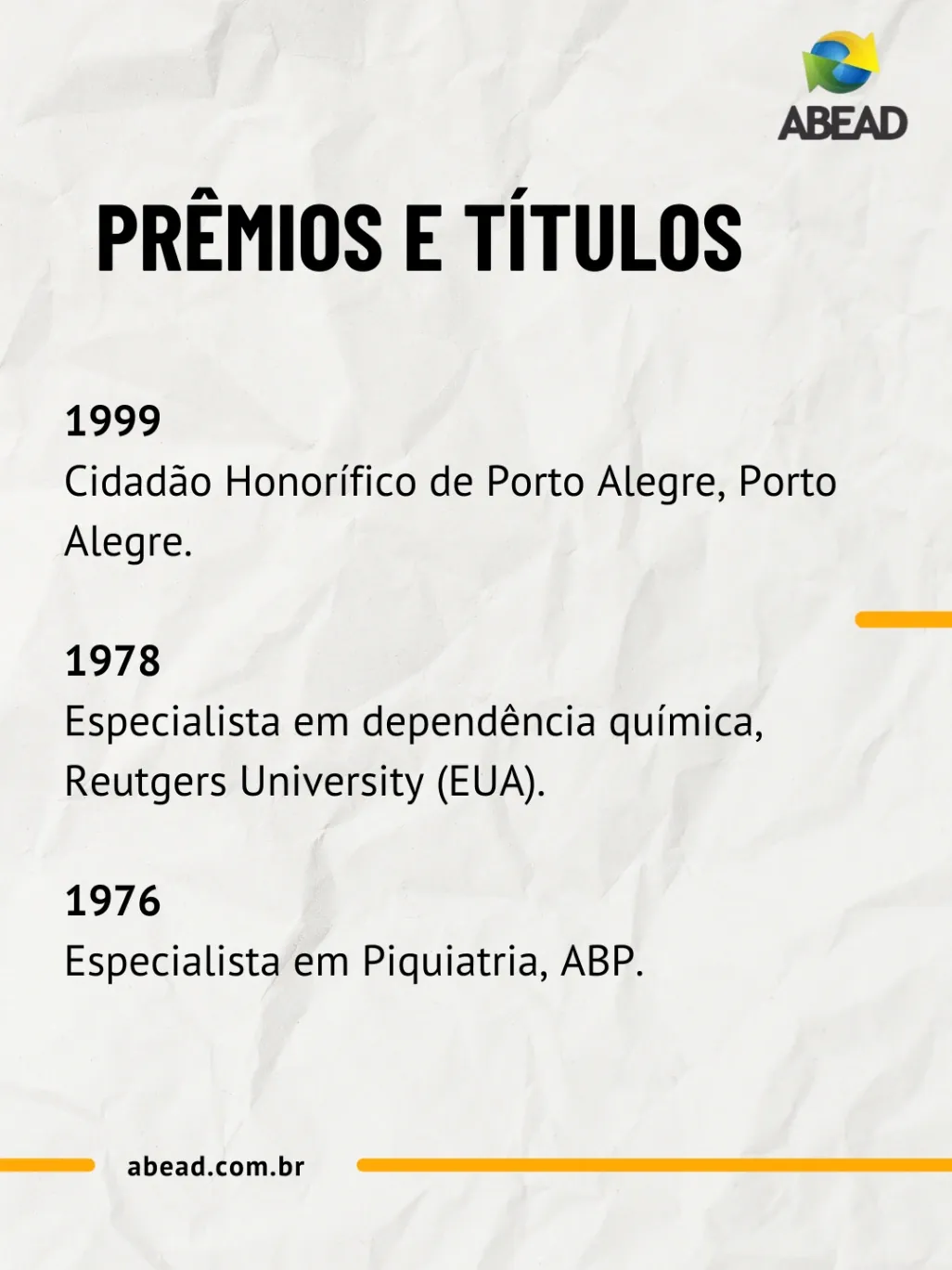 Prêmios e títulos.