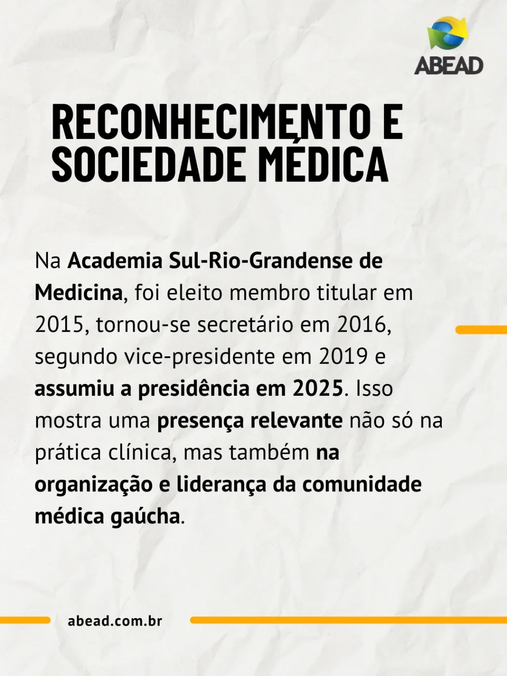Reconhecimento e sociedade médica.
