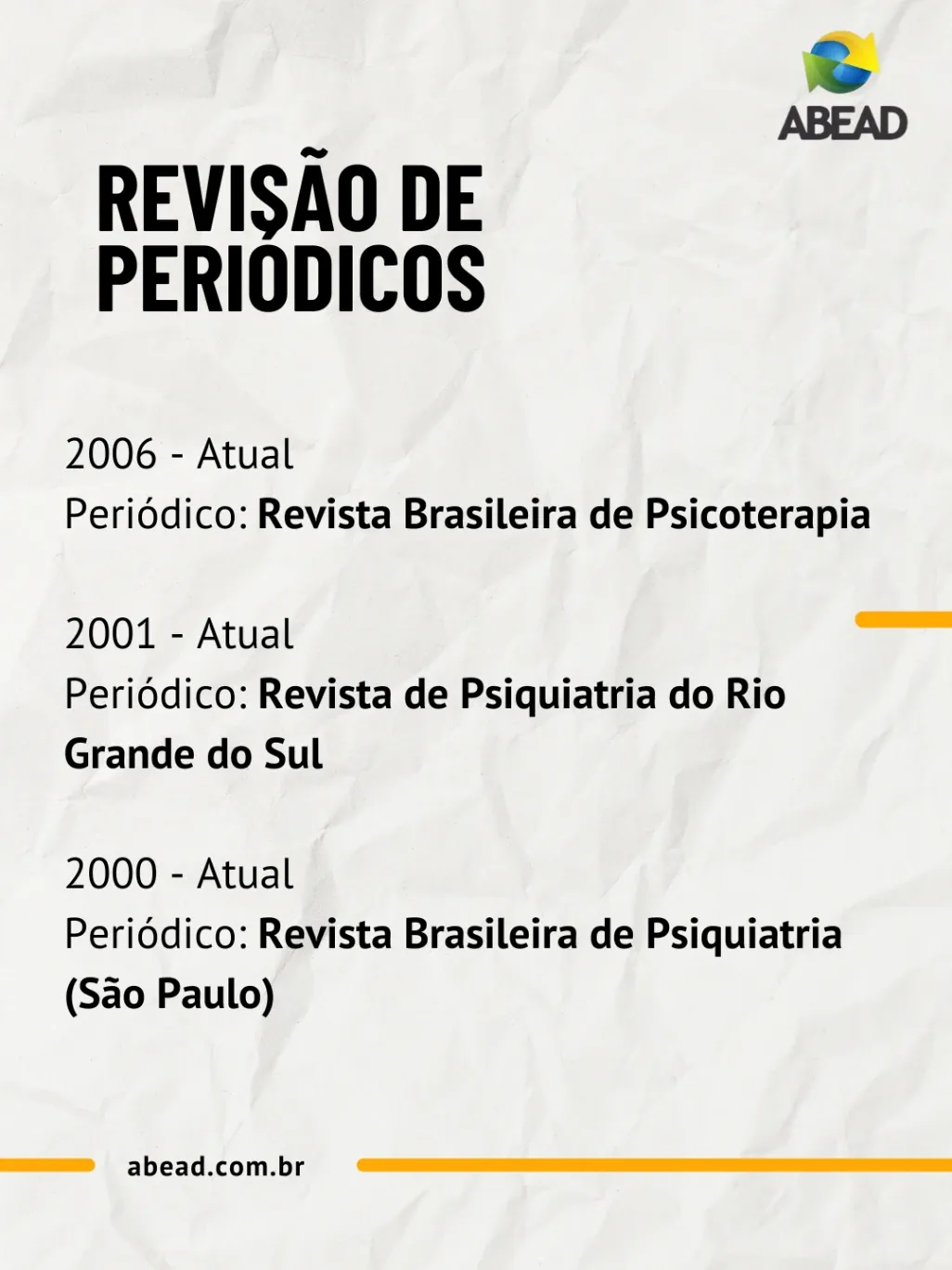 Revisão de periódicos.