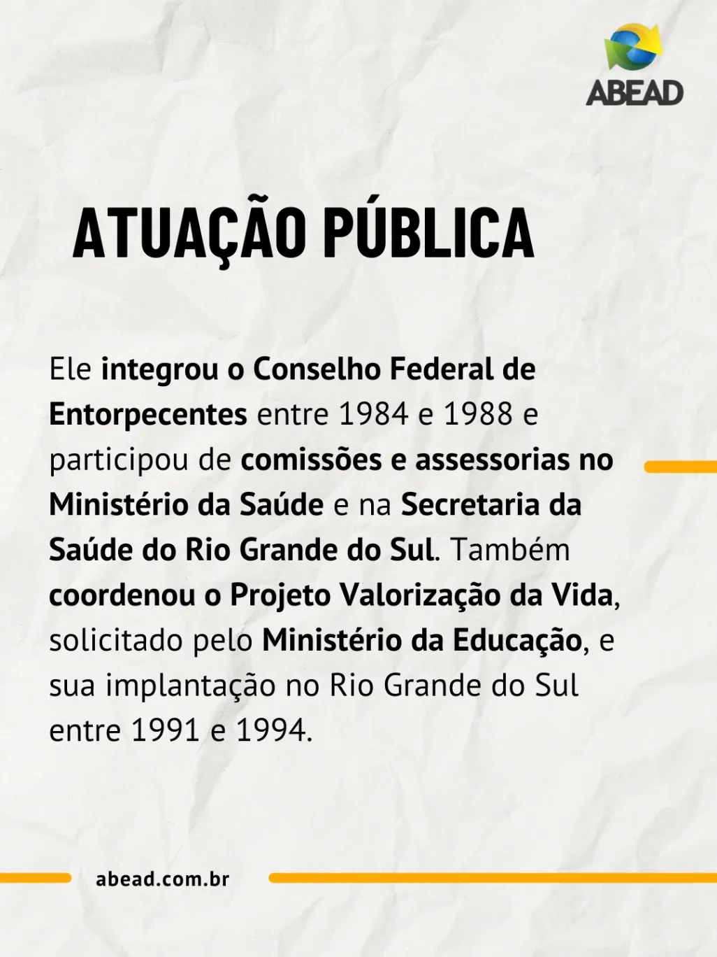 Atuação pública do Dr. Sérgio de Paula Ramos.